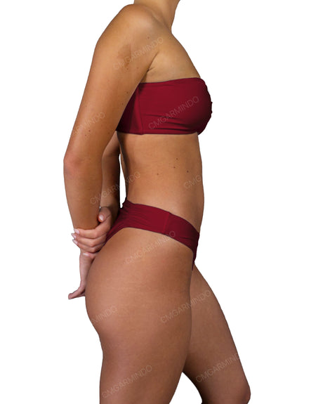 One Shoulder Wide Twist Bandeau Top
