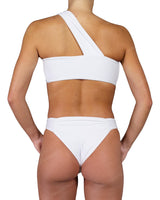 One Shoulder Wide Twist Bandeau Top