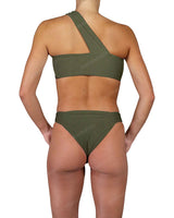 One Shoulder Wide Twist Bandeau Top
