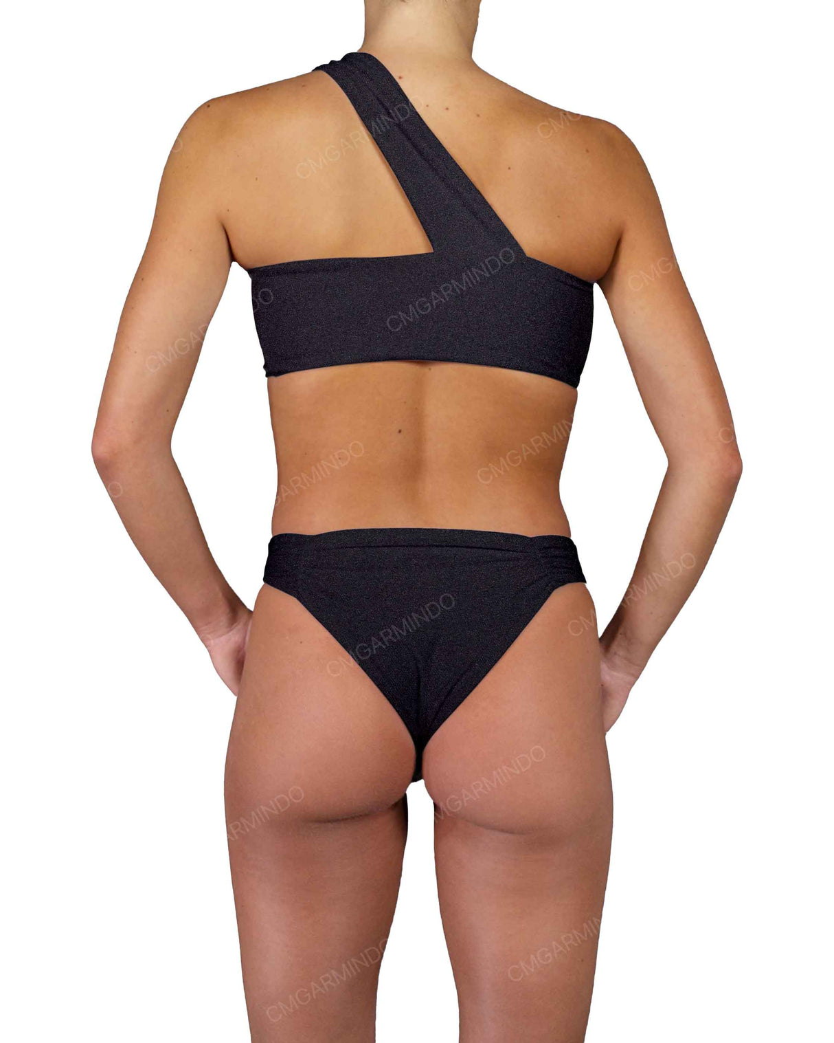 One Shoulder Wide Twist Bandeau Top
