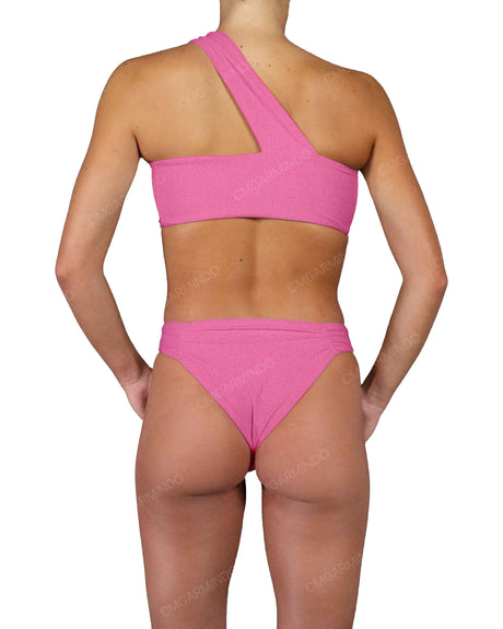 One Shoulder Wide Twist Bandeau Top