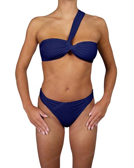 One Shoulder Wide Twist Bandeau Top