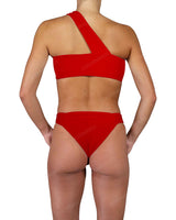 One Shoulder Wide Twist Bandeau Top