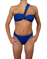 One Shoulder Wide Twist Bandeau Top
