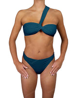 One Shoulder Wide Twist Bandeau Top