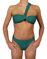 One Shoulder Wide Twist Bandeau Top