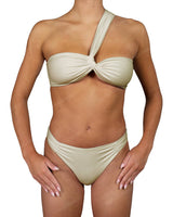 One Shoulder Wide Twist Bandeau Top
