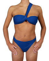 One Shoulder Wide Twist Bandeau Top