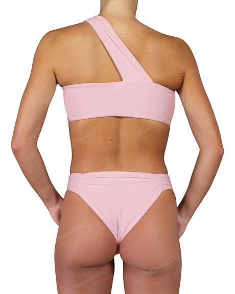 One Shoulder Wide Twist Bandeau Top
