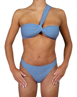 One Shoulder Wide Twist Bandeau Top