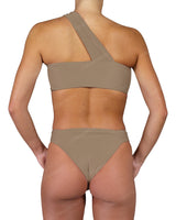 One Shoulder Wide Twist Bandeau Top