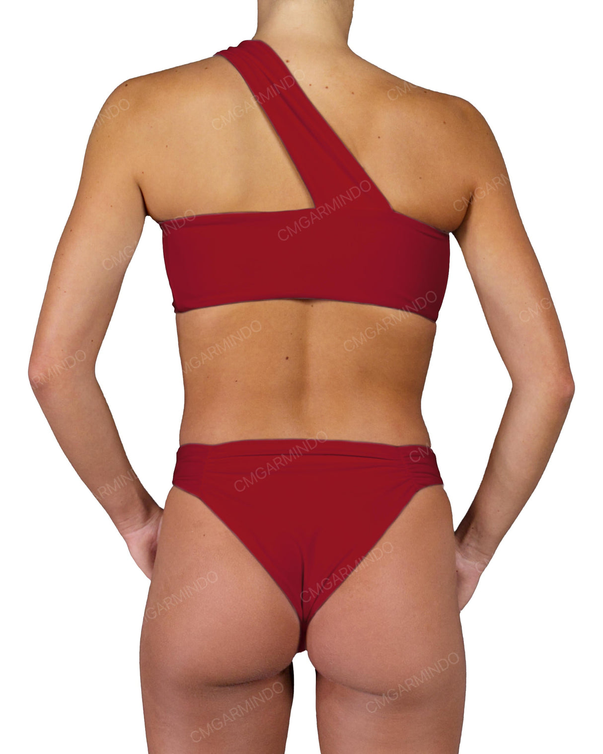 One Shoulder Wide Twist Bandeau Top