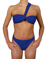 One Shoulder Wide Twist Bandeau Top
