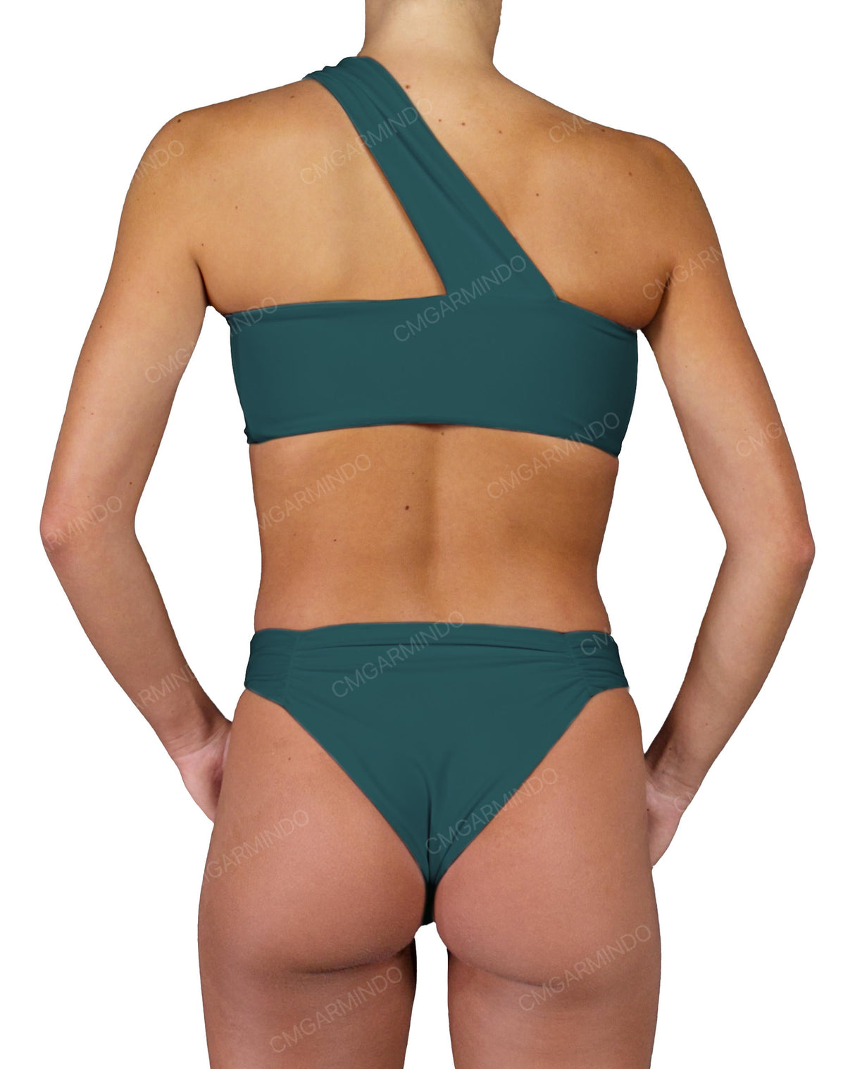One Shoulder Wide Twist Bandeau Top