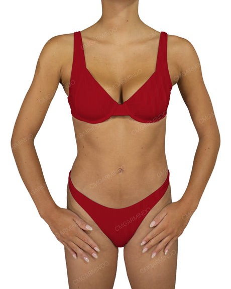 Multi Panel Wide Strap Underwire Top
