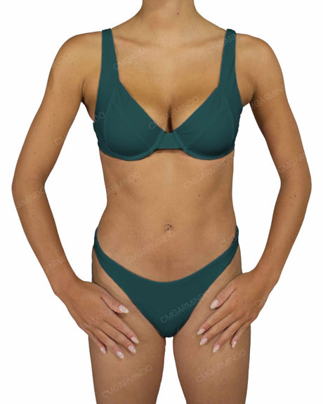 Multi Panel Wide Strap Underwire Top