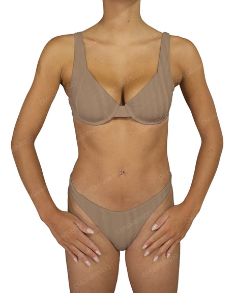 Multi Panel Wide Strap Underwire Top