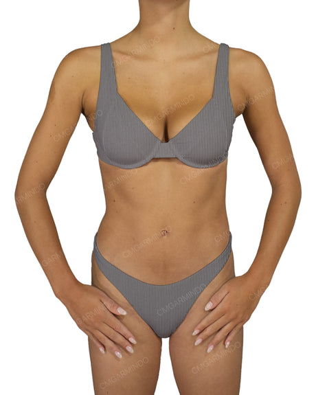 Multi Panel Wide Strap Underwire Top