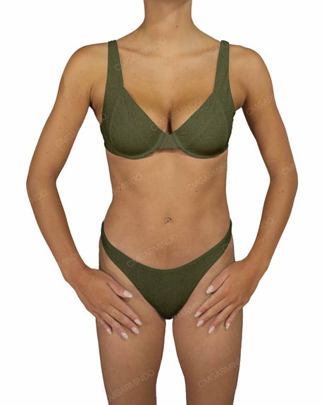 Multi Panel Wide Strap Underwire Top