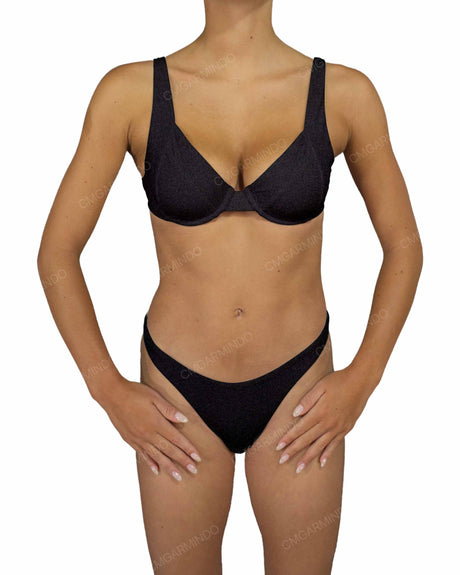 Multi Panel Wide Strap Underwire Top