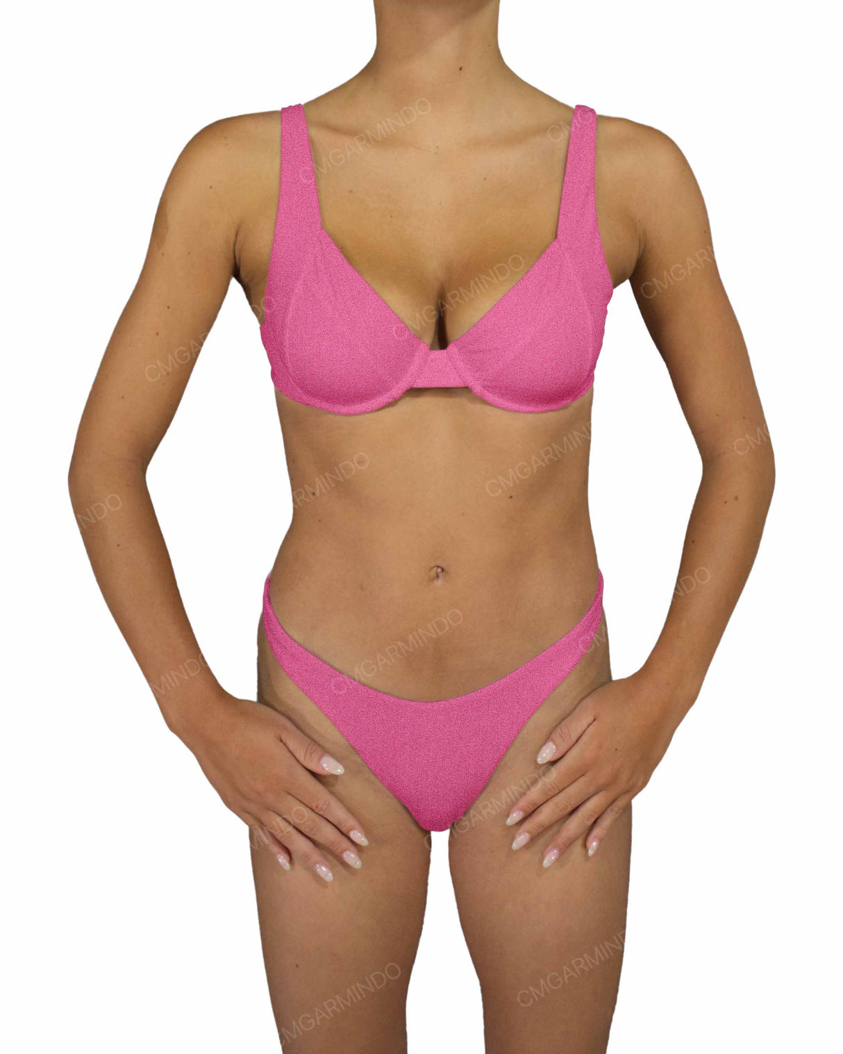 Multi Panel Wide Strap Underwire Top