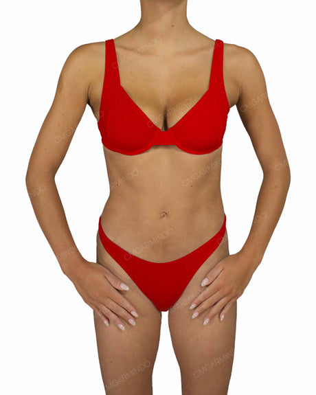Multi Panel Wide Strap Underwire Top