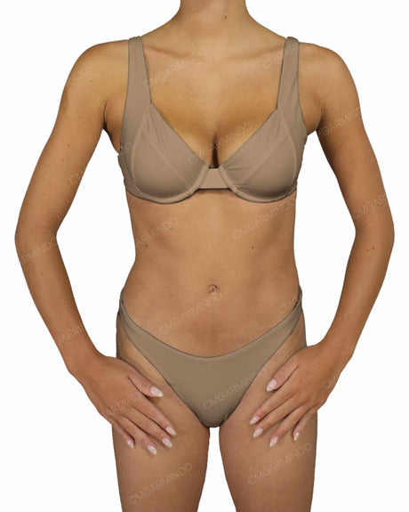 Multi Panel Wide Strap Underwire Top