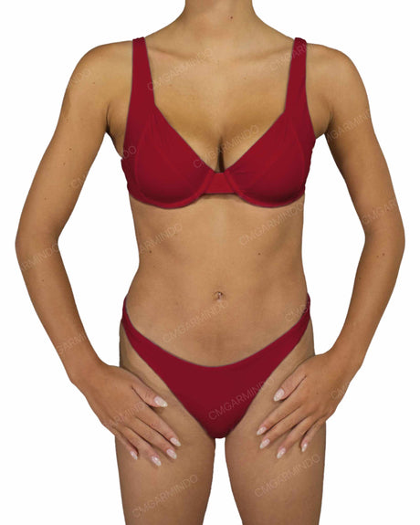Multi Panel Wide Strap Underwire Top