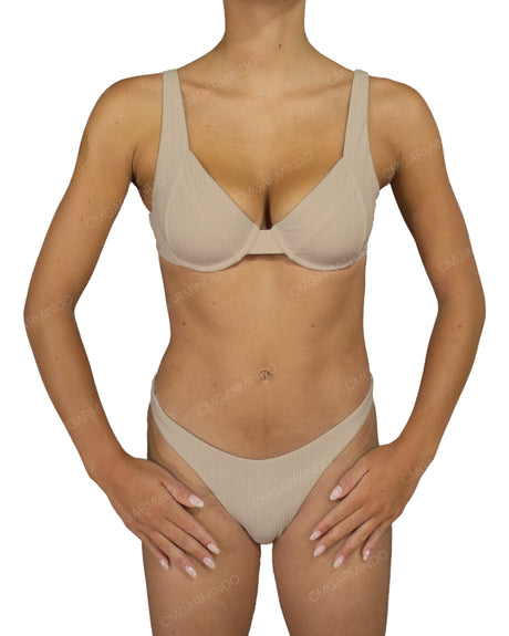 Multi Panel Wide Strap Underwire Top
