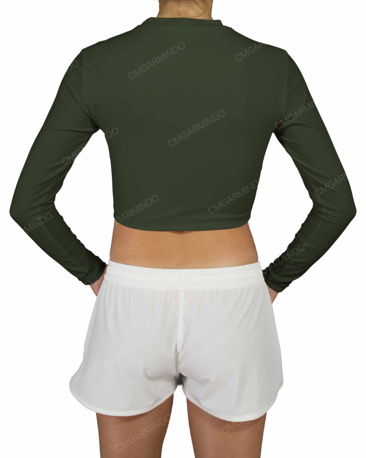 Long Sleeve Crop Rashguard Top