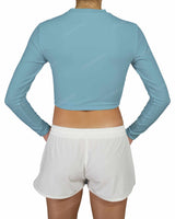Long Sleeve Crop Rashguard Top
