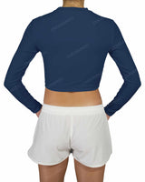 Long Sleeve Crop Rashguard Top