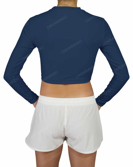 Long Sleeve Crop Rashguard Top