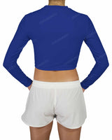Long Sleeve Crop Rashguard Top