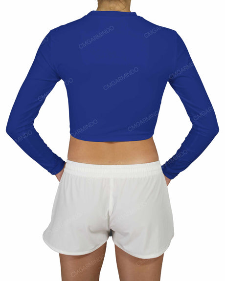 Long Sleeve Crop Rashguard Top