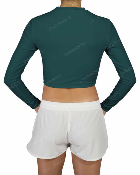 Long Sleeve Crop Rashguard Top