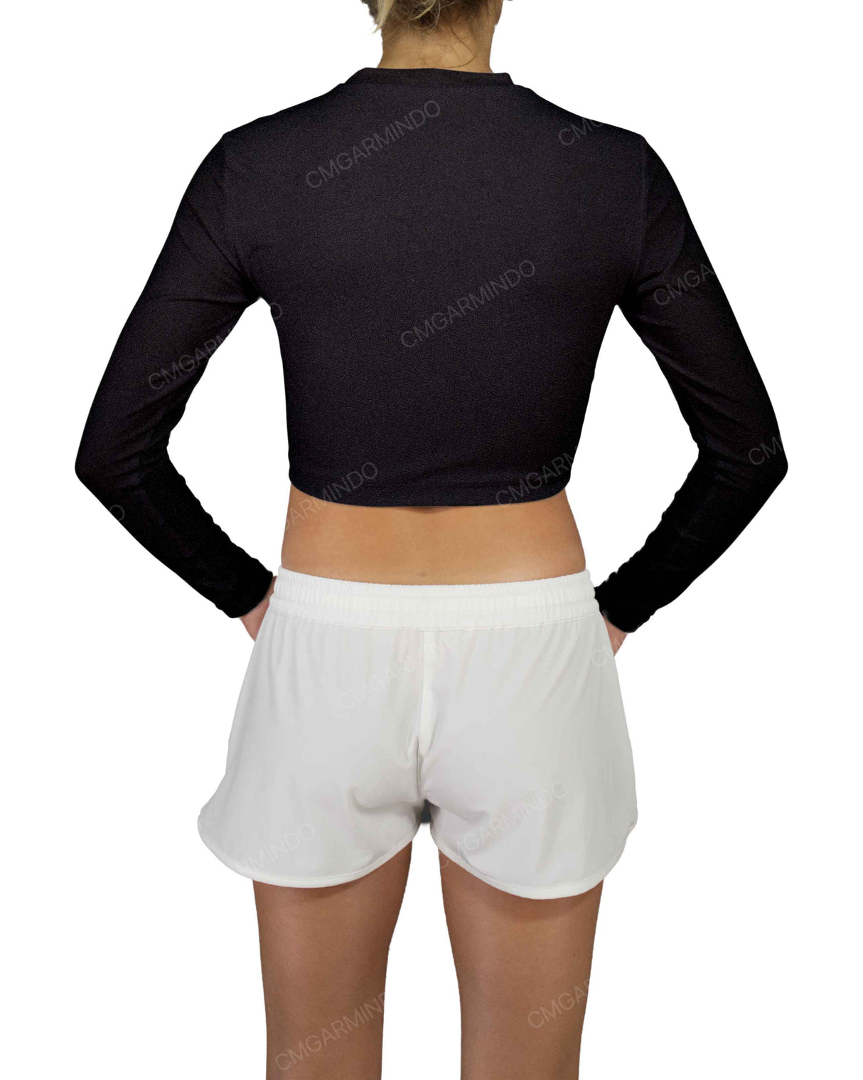 Long Sleeve Crop Rashguard Top