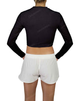 Long Sleeve Crop Rashguard Top