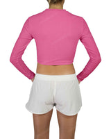 Long Sleeve Crop Rashguard Top