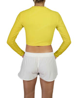 Long Sleeve Crop Rashguard Top