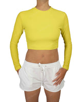 Long Sleeve Crop Rashguard Top