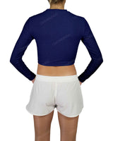Long Sleeve Crop Rashguard Top