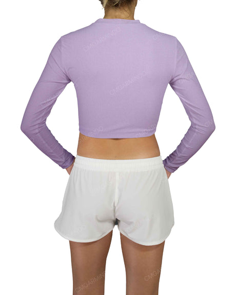 Long Sleeve Crop Rashguard Top