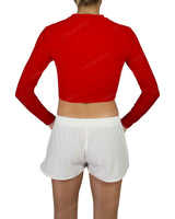 Long Sleeve Crop Rashguard Top