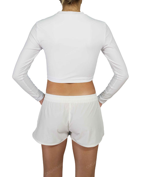 Long Sleeve Crop Rashguard Top