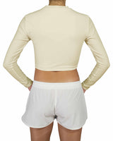 Long Sleeve Crop Rashguard Top