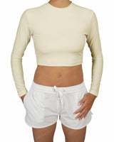 Long Sleeve Crop Rashguard Top