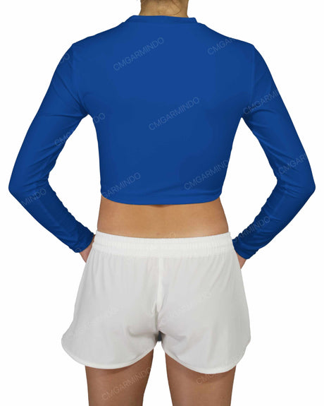 Long Sleeve Crop Rashguard Top