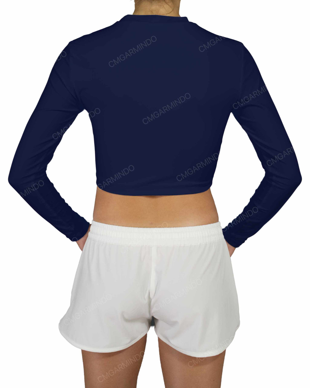 Long Sleeve Crop Rashguard Top