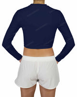 Long Sleeve Crop Rashguard Top